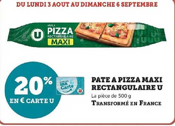 PATE A PIZZA MAXI RECTANGULAIRE U