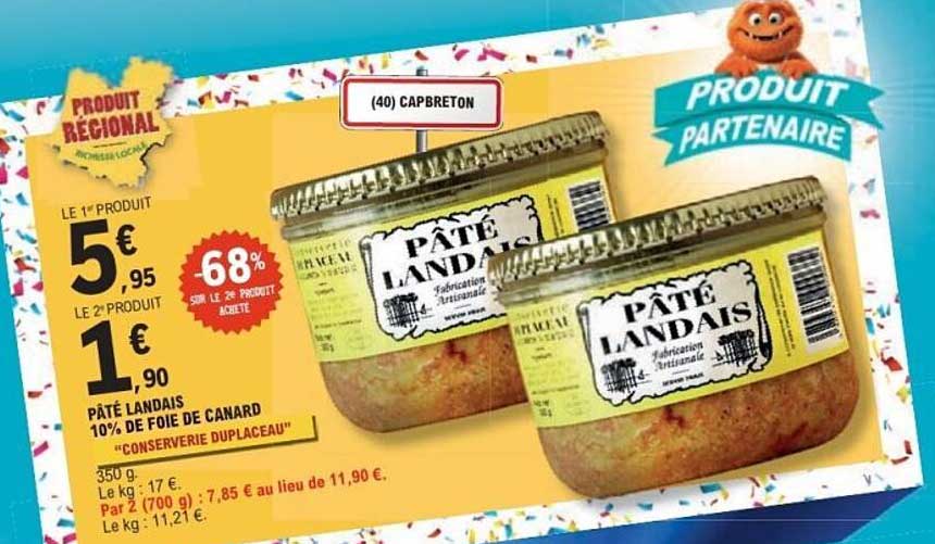 PÂTÉ LANDAIS 10% DE FOIE DE CANARD