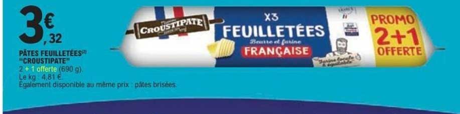 PÂTES FEUILLETÉES "CROUSTIPATE"