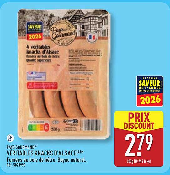 PAYS GOURMAND® VÉRITABLES KNACKS D'ALSACE*