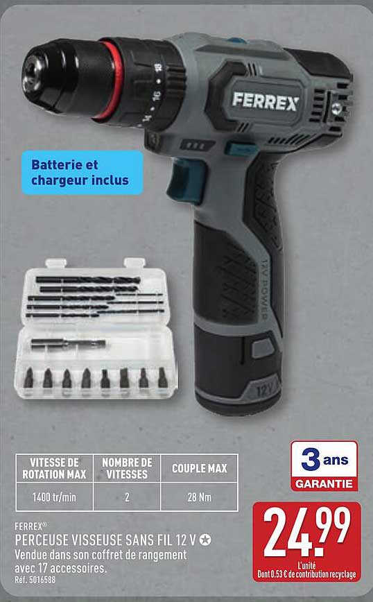 PERCEUSE VISSEUSE SANS FIL 12 V