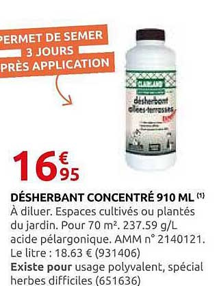 PERMET DE SEMER 3 JOURS APRÈS APPLICATION