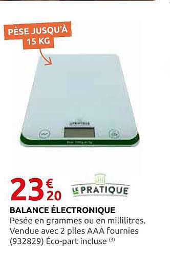 PÈSE JUSQU’À 15 KG