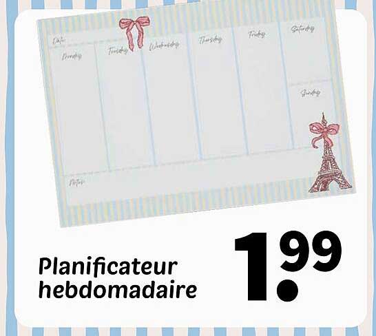 Planificateur hebdomadaire
