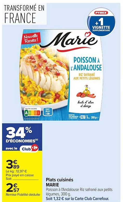 Poisson à l'andalouse Riz safrané aux petits légumes, 300 g