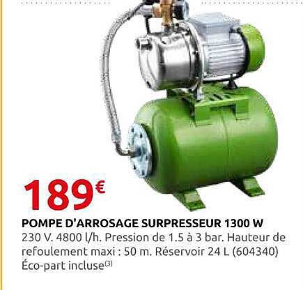 POMPE D'ARROSAGE SURPRESSEUR 1300 W
