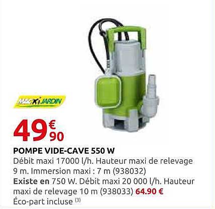 POMPE VIDE-CAVE 550 W