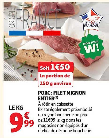 PORC : FILET MIGNON ENTIER