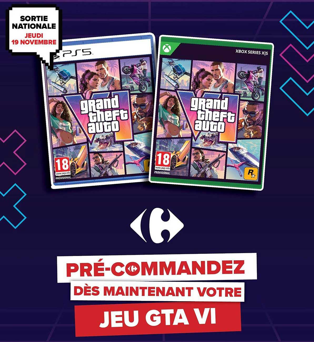 PRÉ-COMMANDEZ DÈS MAINTENANT VOTRE JEU GTA VI