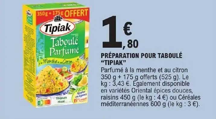 PRÉPARATION POUR TABOULÉ “TIPIAK”