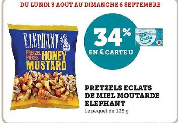 PRETZELS ECLATS DE MIEL MOUTARDE ELEPHANT