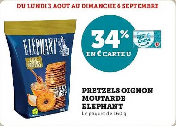 PRETZELS OIGNON MOUTARDE ELEPHANT