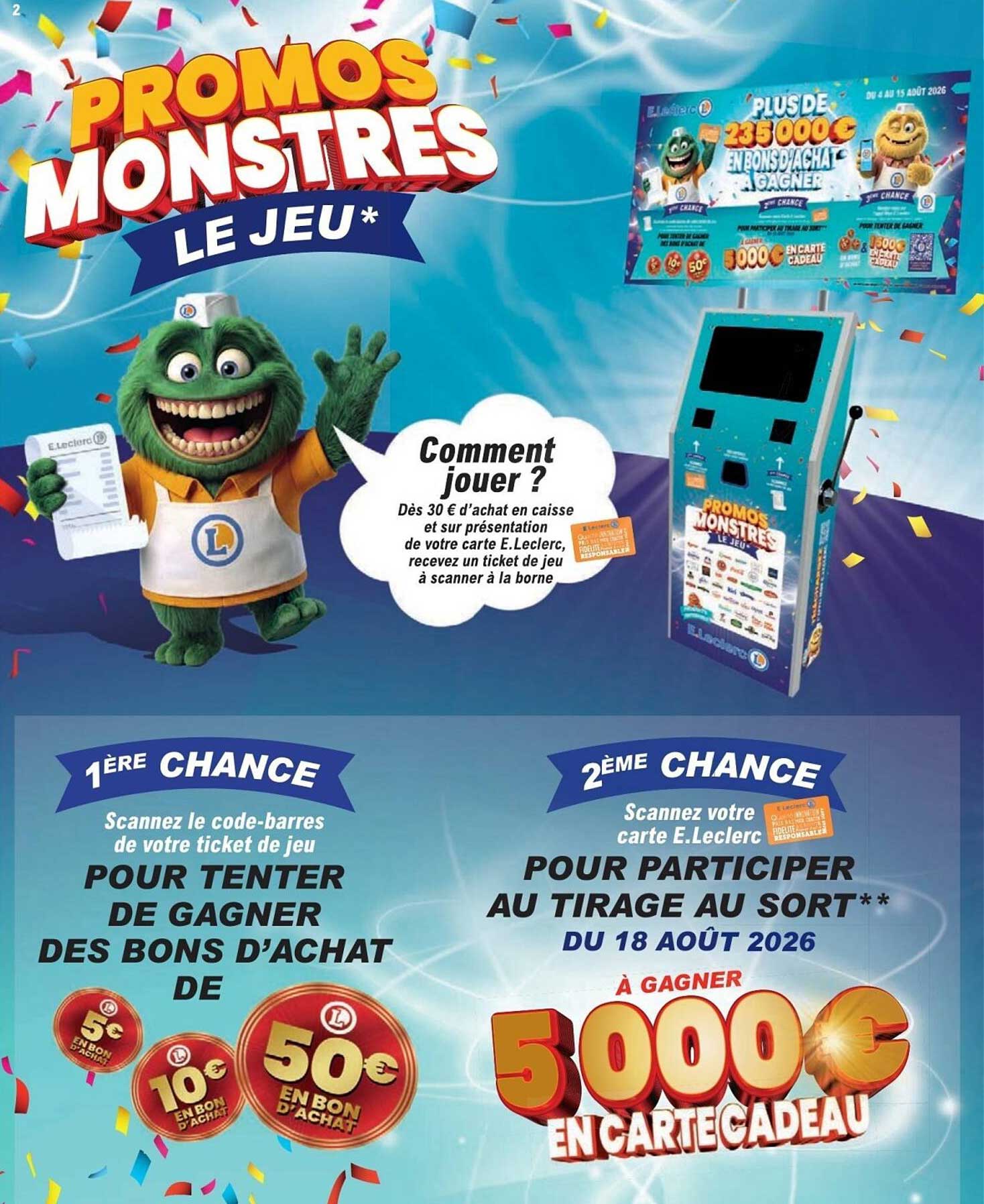 PROMOS MONSTRES LE JEU*