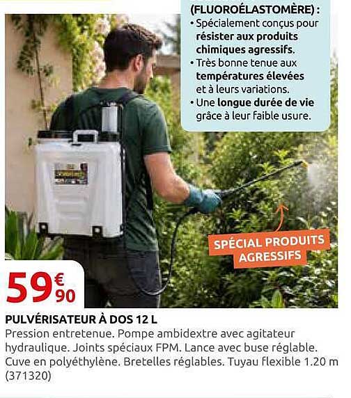 PULVÉRISATEUR À DOS 12 L