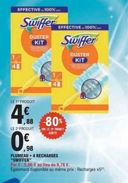 PUMEAU + 4 RECHARGES “SWIFFER”