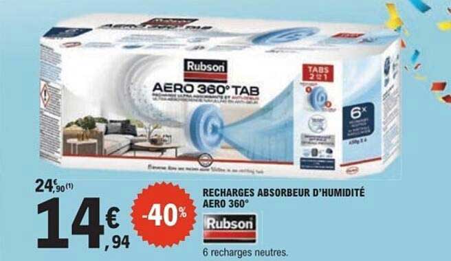 RECHARGES ABSORBEUR D'HUMIDITÉ AERO 360°