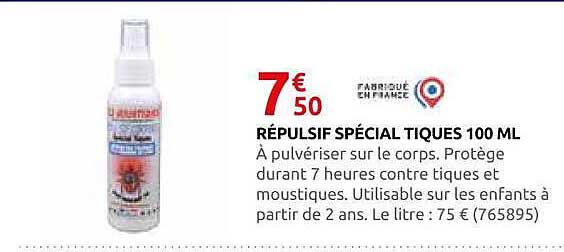 RÉPULSIF SPÉCIAL TIQUES 100 ML