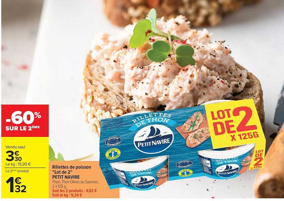 Rillettes de poisson "Lot de 2" PETIT NAVIRE