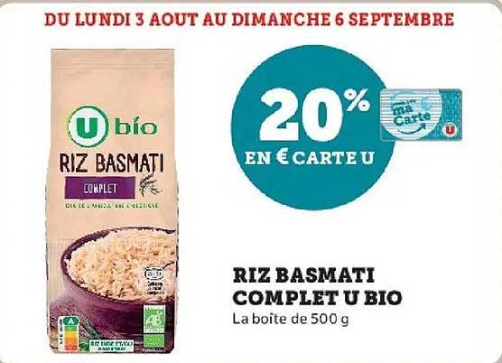 RIZ BASMATI COMPLET U BIO