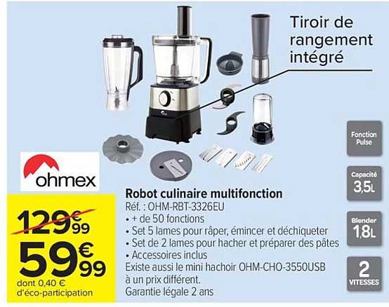 Robot culinaire multifonction