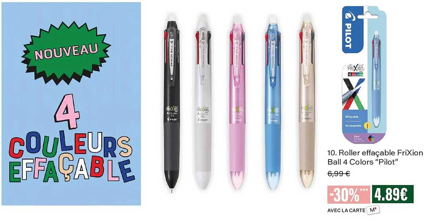 Roller effaçable FriXion Ball 4 Colors “Pilot”