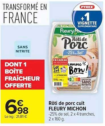 Rôti de porc cuit FLEURY MICHON
