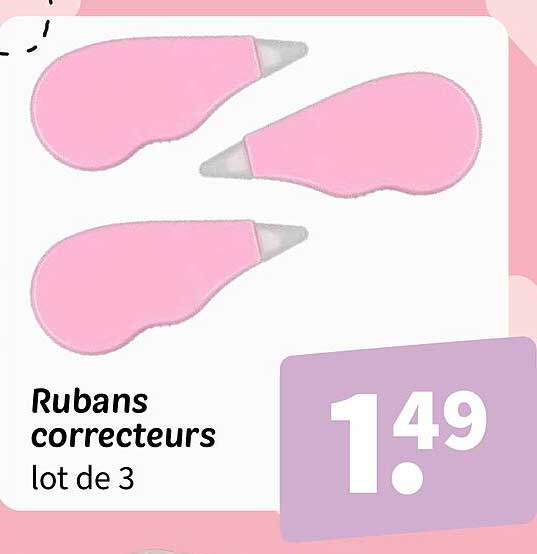 Rubans correcteurs lot de 3