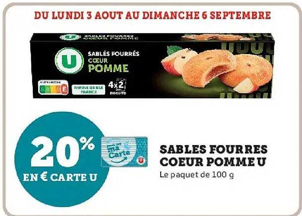 SABLES FOURRES COEUR POMME U