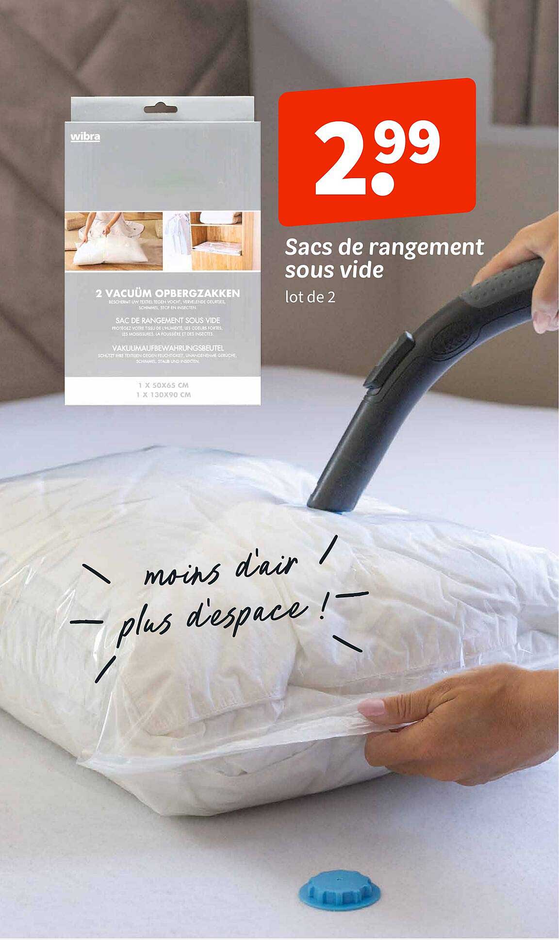 Sacs de rangement sous vide