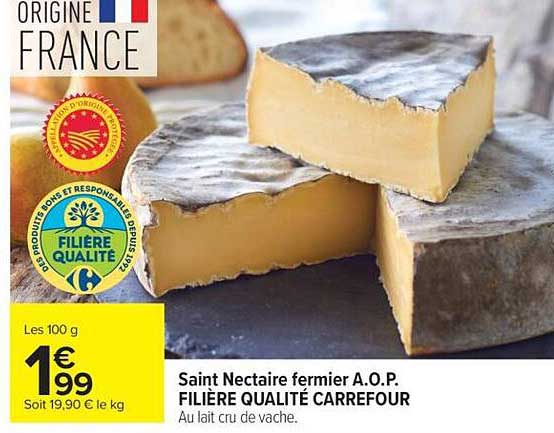 Saint Nectaire fermier A.O.P. FILIÈRE QUALITÉ CARREFOUR