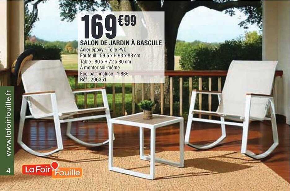 SALON DE JARDIN À BASCULE