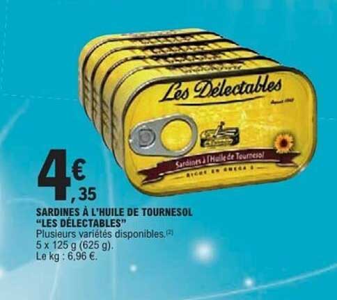 SARDINES À L'HUILE DE TOURNESOL "LES DÉLECTABLES"