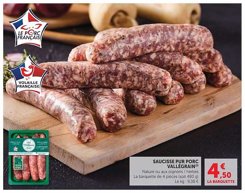 SAUCISSE PUR PORC VALLÉGRAIN(3)