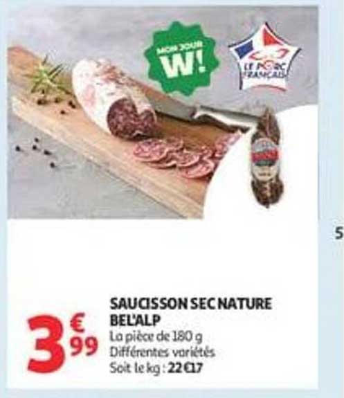 SAUCISSON SEC NATURE BEL'ALP