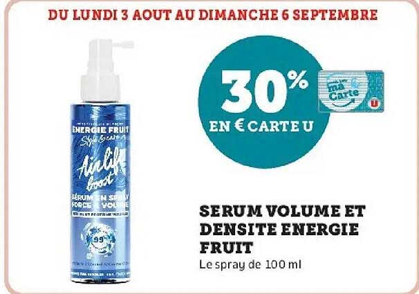 SERUM VOLUME ET DENSITE ENERGIE FRUIT