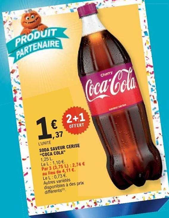 SODA SAVEUR CERISE "COCA COLA" 1,25 L