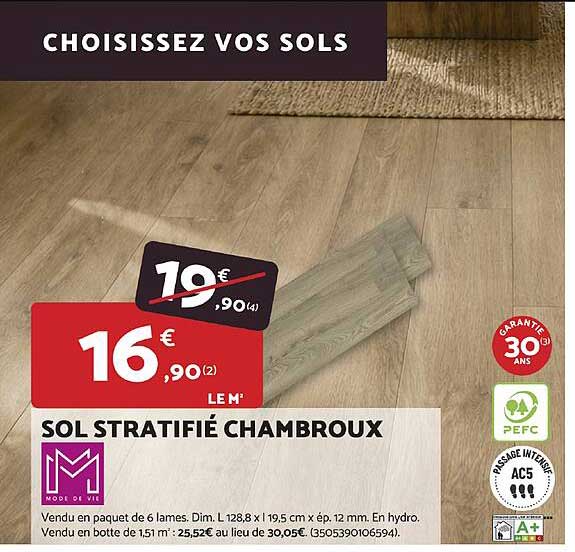 SOL STRATIFIÉ CHAMBROUX