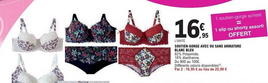 SOUTIEN-GORGE AVEC OU SANS ARMATURE BLANC BLEU
