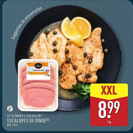 ST-CLÉMENT LE VOLAILLIER ESCALOPES DE DINDE