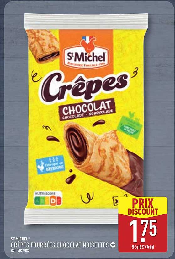 ST MICHEL CRÊPES FOURRÉES CHOCOLAT NOISETTES