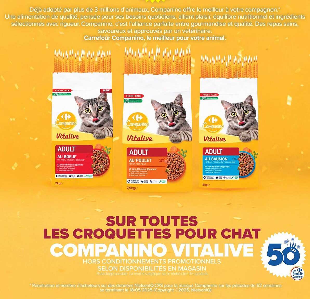 SUR TOUTES LES CROQUETTES POUR CHAT COMPANINO VITALIVE