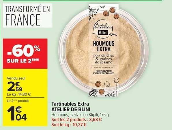 Tartinables Extra ATELIER DE BLINI