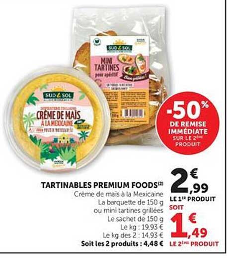 TARTINABLES PREMIUM FOODS