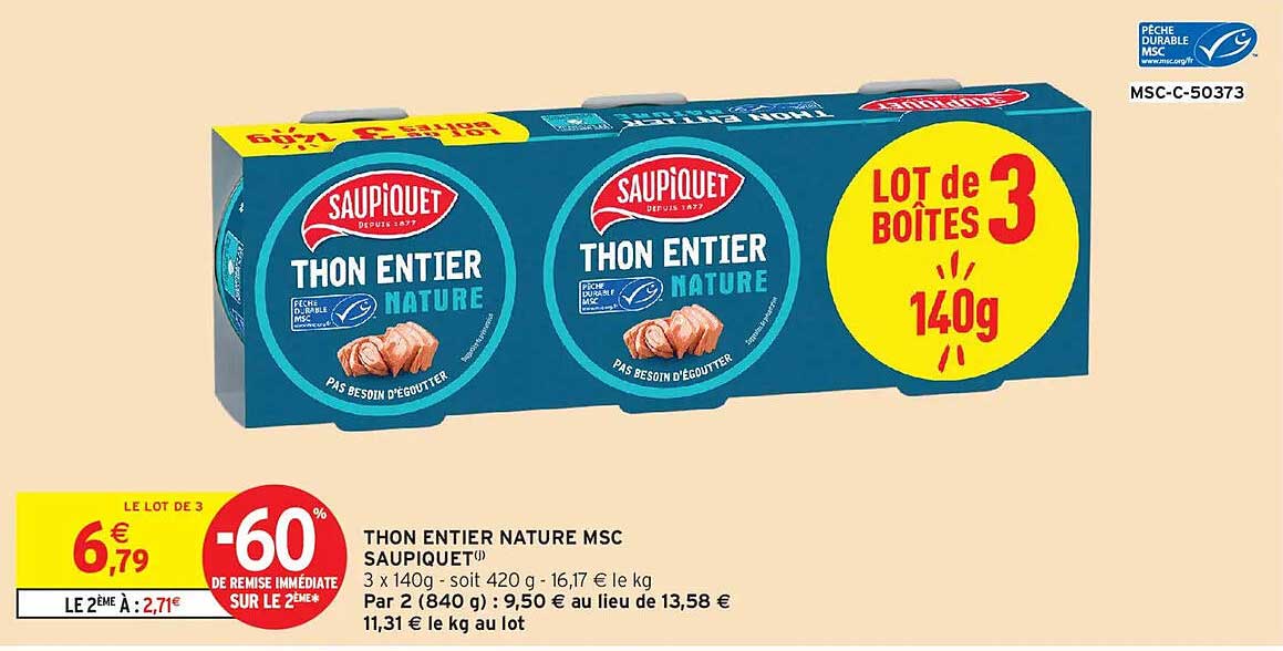 THON ENTIER NATURE MSC SAUPIQUET