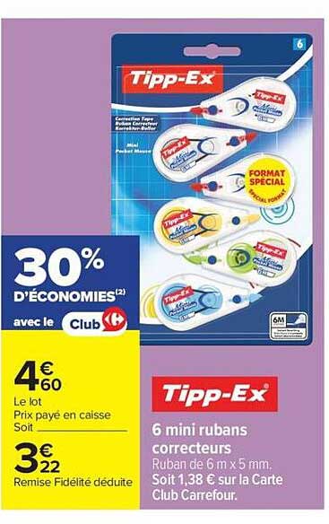 Tipp-Ex 6 mini rubans correcteurs