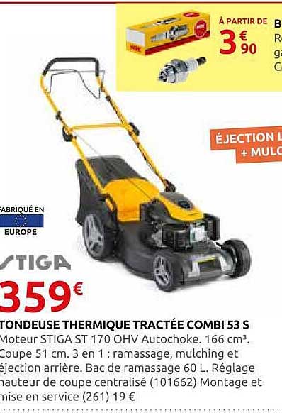 TONDEUSE THERMIQUE TRACTÉE COMBI 53 S