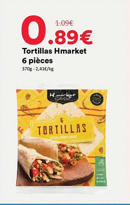 Tortillas Hmarket 6 pièces