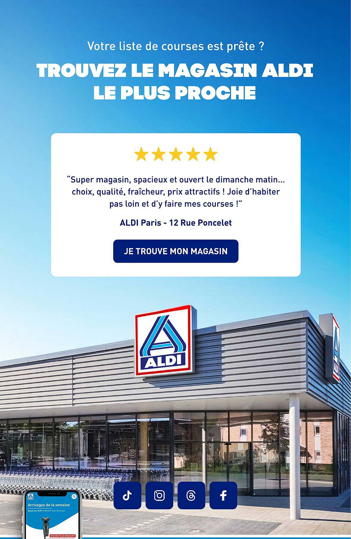 TROUVEZ LE MAGASIN ALDI LE PLUS PROCHE