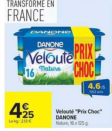 Velouté "Prix Choc" DANONE