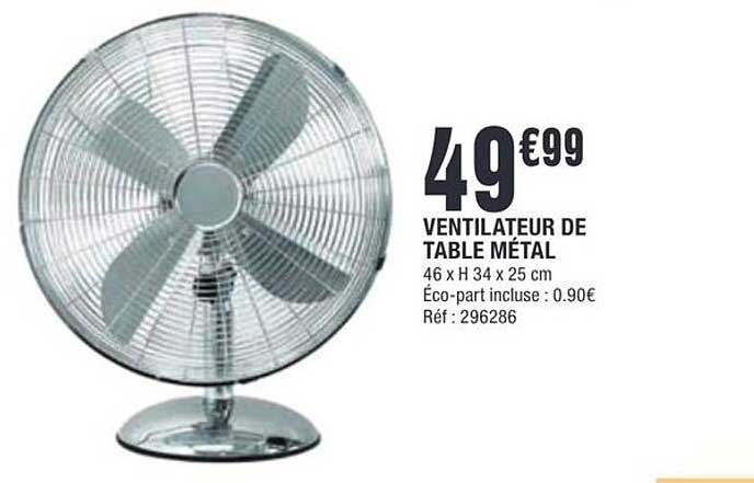 VENTILATEUR DE TABLE MÉTAL